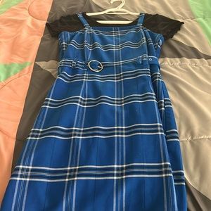 Justice blue dress with black undershirt